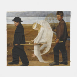 De Gewakte Engel (door Hugo Simberg) Fleece Deken