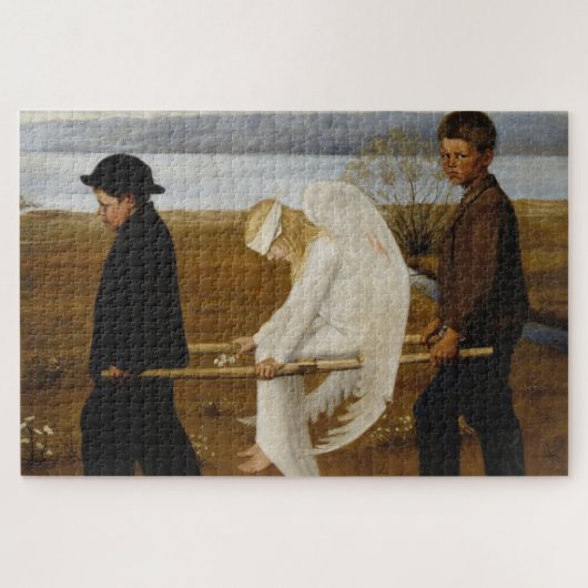 De Gewakte Engel (door Hugo Simberg) Legpuzzel (Horizontaal)