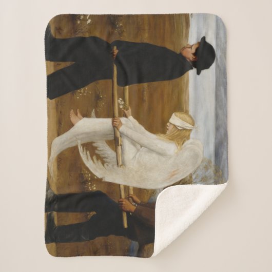 De Gewakte Engel (door Hugo Simberg) Sherpa Deken (Voorkant)