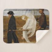 De Gewakte Engel (door Hugo Simberg) Sherpa Deken (Voorkant (horizontaal))