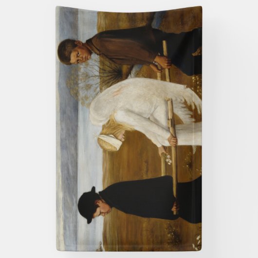 De Gewakte Engel (door Hugo Simberg) Spandoek (Verticaal)