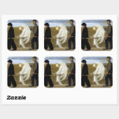 De Gewakte Engel Vierkante Sticker (Vel)