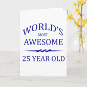 De Geweldige 25-jarige ter wereld Kaart (Gele Bloem)