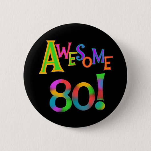 De geweldige 80 T-shirts en de Giften van de Ronde Button 5,7 Cm (Voorkant)