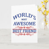 De Geweldige beste vriend ter wereld Kaart (Gele Bloem)