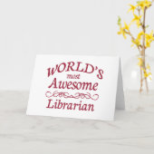 De Geweldige bibliothecaris ter wereld Kaart (Gele Bloem)