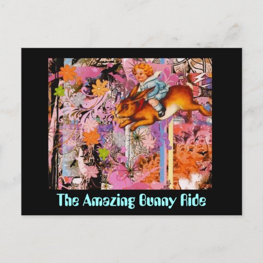 De geweldige Bunny Ride Briefkaart (Voorkant)
