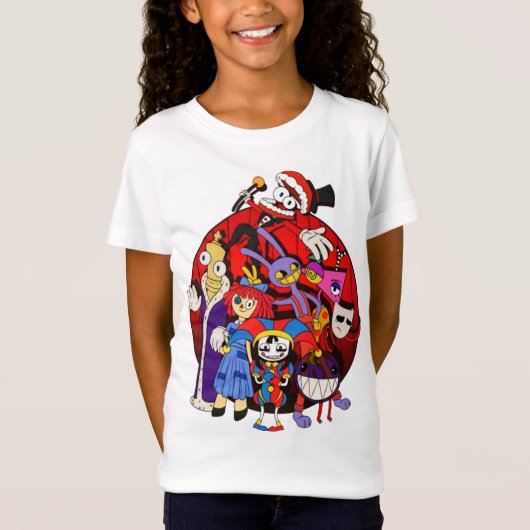 de geweldige digitale circus volledig t-shirt (Voorkant)