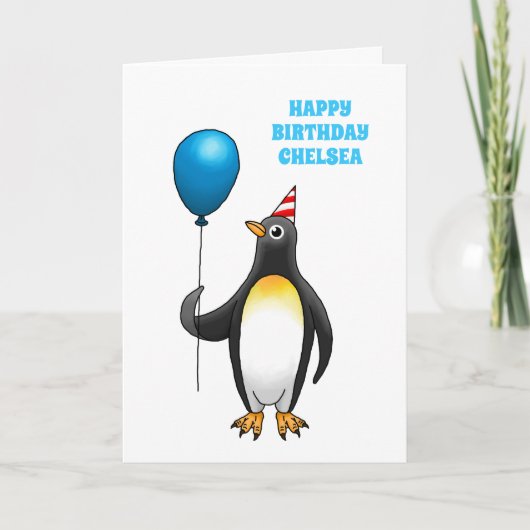 De geweldige feestpinguïn kaart (Voorkant)