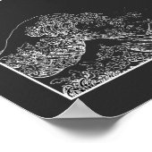 De geweldige golf met geduld (gaman) in het Japans Poster (Hoek)