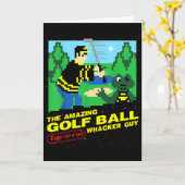 De geweldige golfbal Tap-a-roo Whacker man Kaart (Gele Bloem)