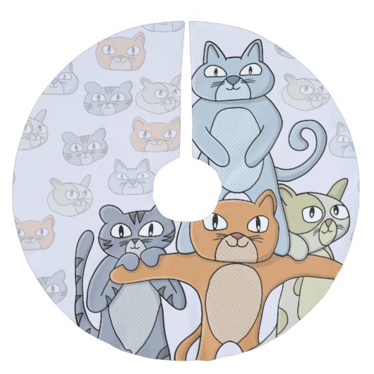 De Geweldige katten Kerstboom Rok (Voorkant)