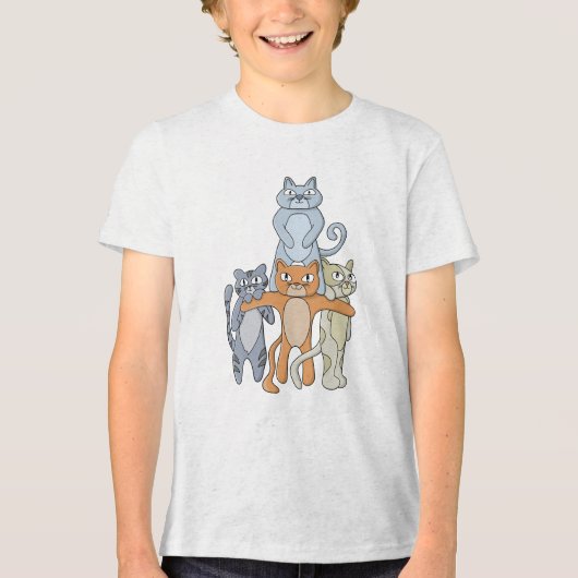 De Geweldige katten Tri-Blend Shirt (Voorkant)