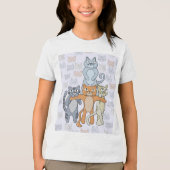 De Geweldige katten Tri-Blend Shirt (Voorkant)
