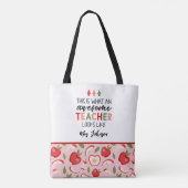 De Geweldige lerares Apple Tote Bag (Achterkant)