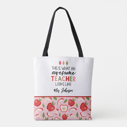 De Geweldige lerares Apple Tote Bag (Achterkant)