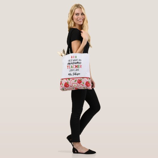 De Geweldige lerares Apple Tote Bag (Op model)