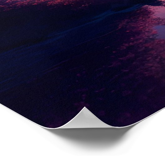 De geweldige maan en de vredige rivier poster (Hoek)