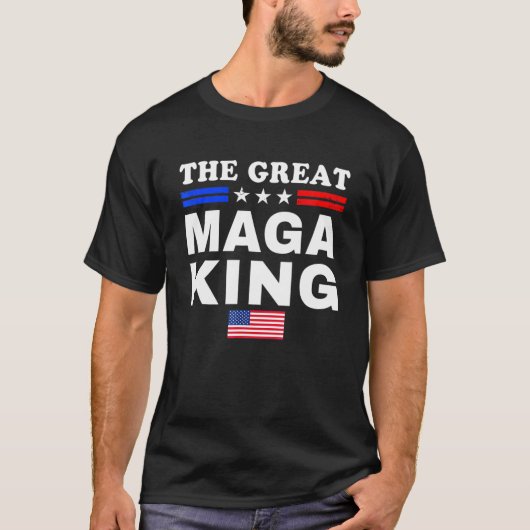 De geweldige MAGA King Ultra MAGA Patriottic T-shirt (Voorkant)