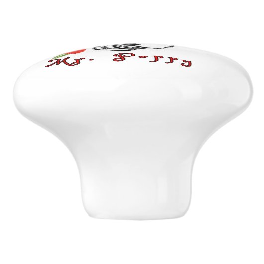 DE GEWELDIGE MR POPPY Ceramic Pull Keramische Knop (Zijkant)