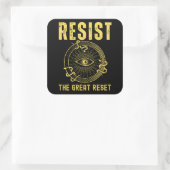De geweldige reset bouwt een betere nieuwe wereldo vierkante sticker (Tas)