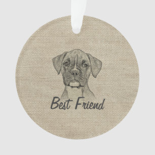 De geweldige schattige grappige trendy hond van ornament