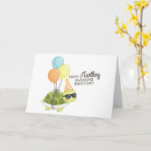 De Geweldige Verjaardag van Turtley Kaart (Gele Bloem)