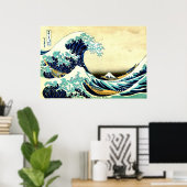 De geweldige Wave Bright Version High Resolution A Poster (Thuiskantoor)