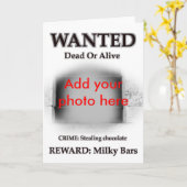 De gewilde misdadige foto van de de kaart (Gele Bloem)