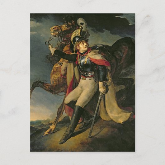 De gewonde Cuirassier, 1814 Briefkaart (Voorkant)