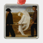 De Gewonde Engel Metalen Ornament (Voorkant)