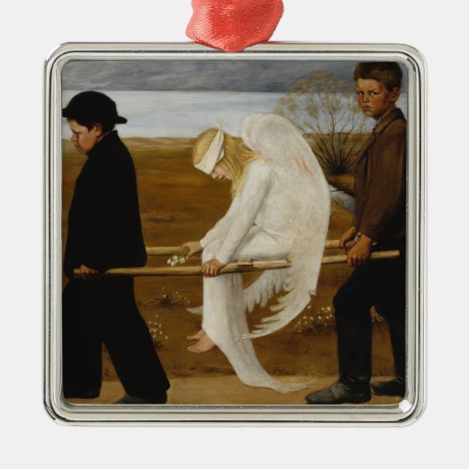 De Gewonde Engel Metalen Ornament (Voorkant)