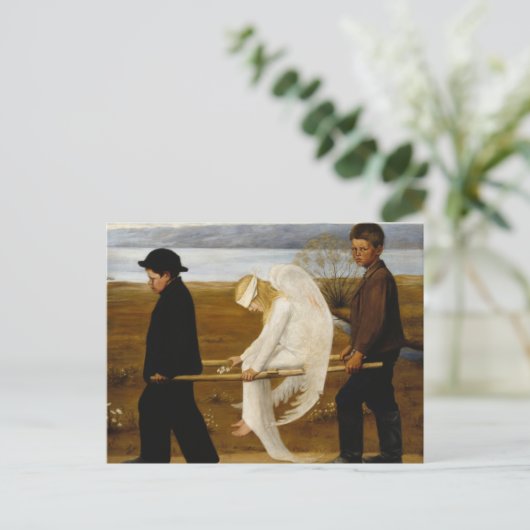 De gewonde engel van Hugo Simberg Briefkaart (Staand voorkant)