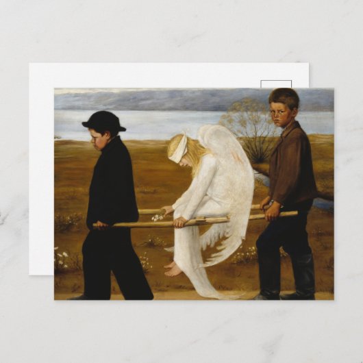 De gewonde engel van Hugo Simberg Briefkaart (Voorkant / Achterkant)