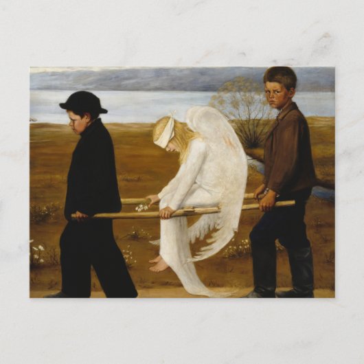 De gewonde engel van Hugo Simberg Briefkaart (Voorkant)