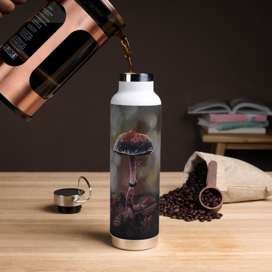 De Gewonde Paddenstoel Mini Waterfles (Koffie (Gedraaid) )