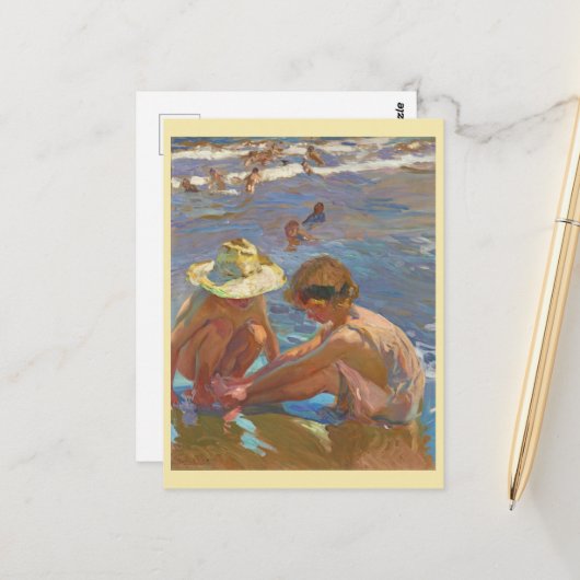De gewonde voet, Joachin Sorolla Briefkaart (Voorkant / Achterkant in situ)