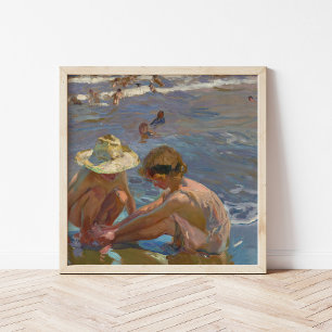 De gewonde voet   Joaquín Sorolla Poster