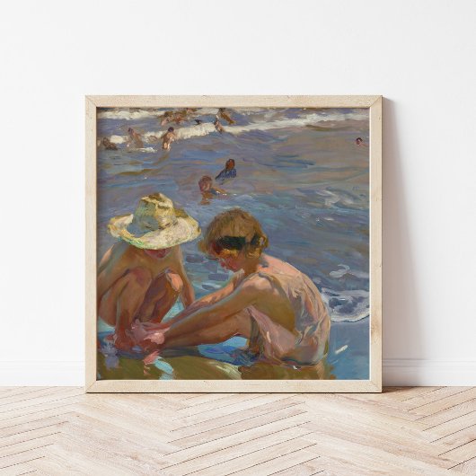 De gewonde voet | Joaquín Sorolla Poster