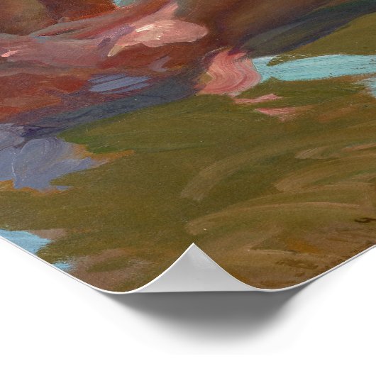 De gewonde voet | Joaquín Sorolla Poster (Hoek)