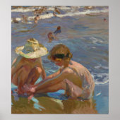 De gewonde voet | Joaquín Sorolla Poster (Voorkant)