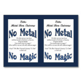 De gewone blauwe Unicorn-handelskaart - Kaart (Achterkant)