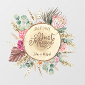 De gewoonte is net getrouwd met Boho Raamsticker (Vel)