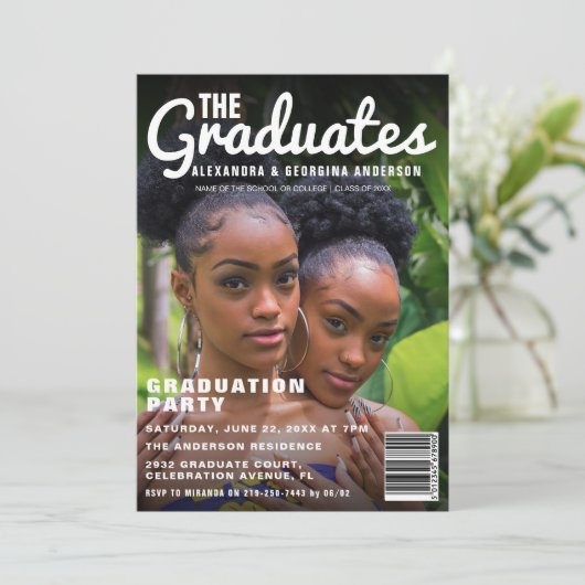 De Gezamenlijke Afstudeerfeest van de Afgestudeerd Kaart (Staand voorkant)