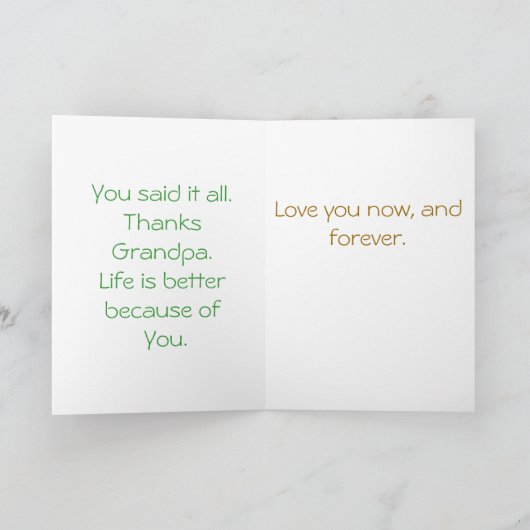 De "gezegden van de opa…" Kaart (Binnen)