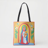 De Gezegende Maagd Maria en baby Jezus Canvas tas (Voorkant)