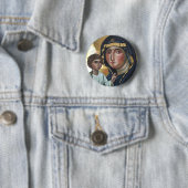 De gezegende Moeder Gods Ronde Button 5,7 Cm (In situ)