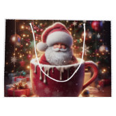De gezellige beker van de kerstman groot cadeauzakje (Achterkant)