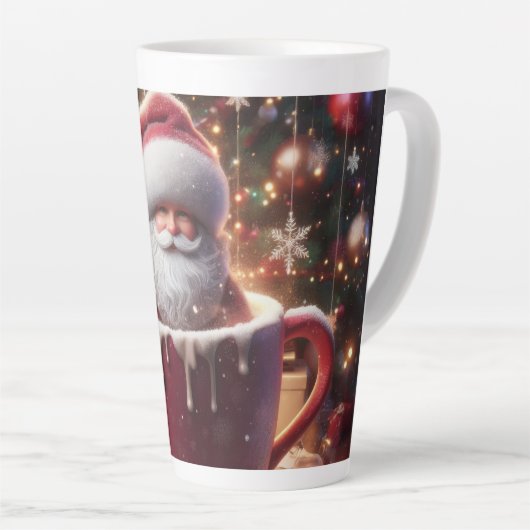 De gezellige beker van de kerstman latte mok (Rechterhoek)