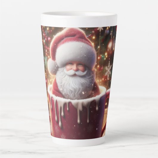 De gezellige beker van de kerstman latte mok (Voorkant)